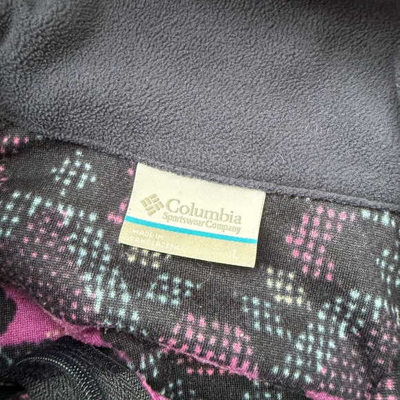 Columbia Glacial™ IV Print Half Zip Pullover in Plum Blanket Sz L - Picture 7 of 9